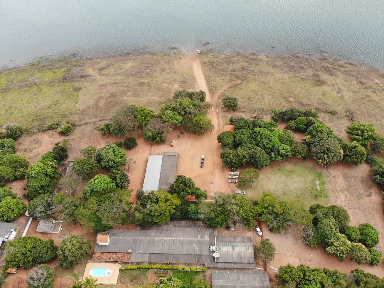 Vista aérea da Pousada Paraíso da Pesca